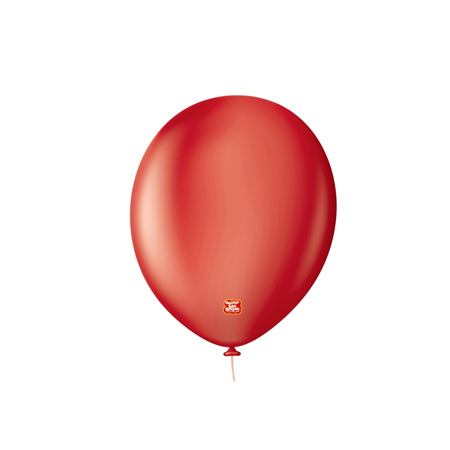 Balão Profissional Premium Uniq 9''23cm - Vermelho Intenso - 25 unidades - Balões São Roque - Rizzo - Home & Living