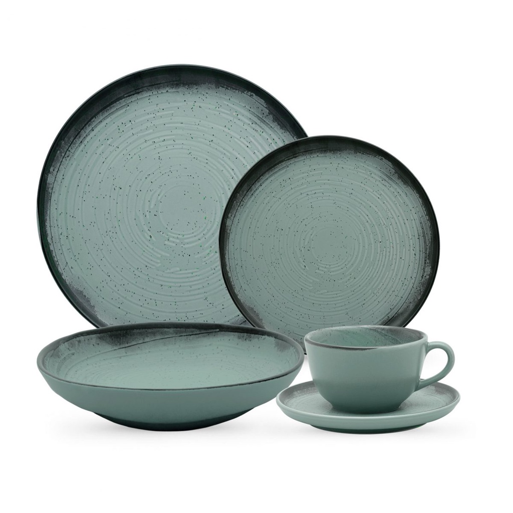 Aparelho de Jantar E Chá 20 Peças Flat Pacífico Oxford Jogo de Jantar Pratos E Xícaras em Oferta na Shopee