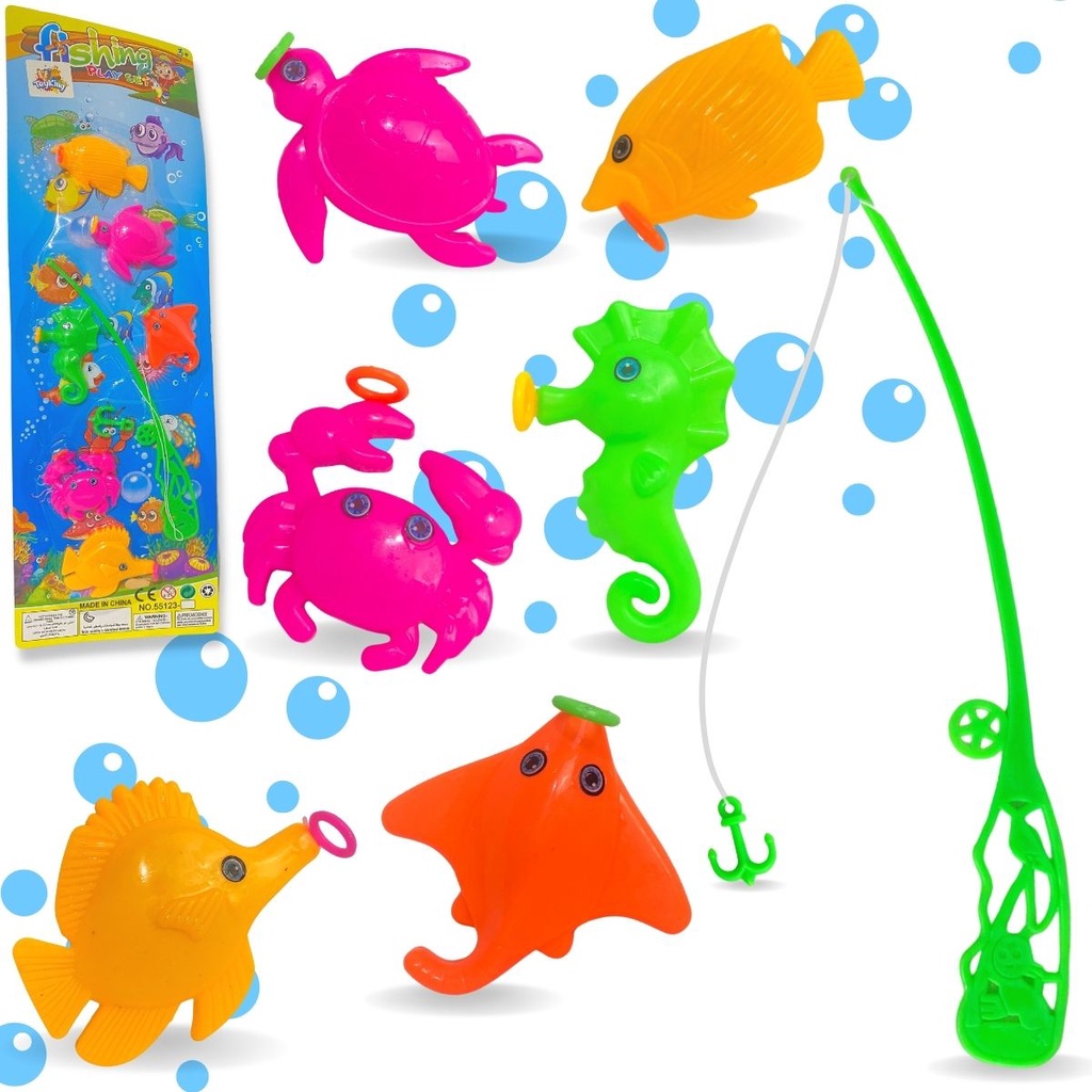 Brinquedo Pescaria Infantil Pega Peixe Com Vara De Pescar em Oferta na Shopee