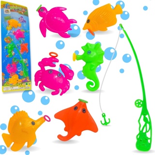 Brinquedo Pescaria Infantil Pega Peixe Com Vara De Pescar em Oferta na Shopee