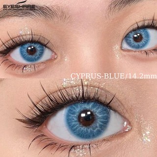 Lentes De Contato Naturais Eyeshare Azul Colorido 14,2mm 1 Par Contatos Para O Dia-A -/Mascarada