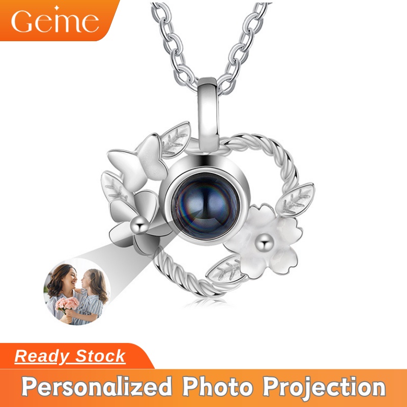 Colar De Projeção De Fotos Personalizado Para Mulher Locket Heart Com Imagem Presente Memorial De Aniversário Namorada Namorados Feliz Dia Das Mães