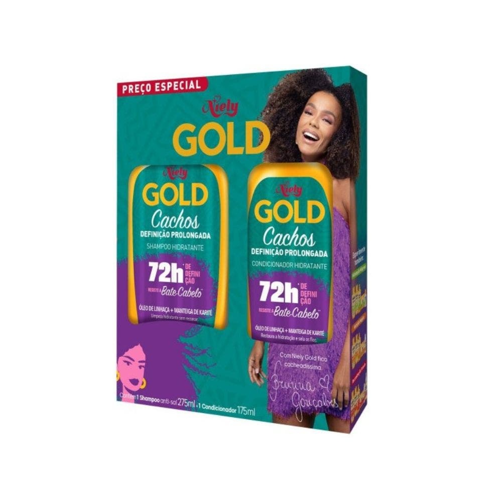 Kit Shampoo + Condicionador Niely Gold Definição Prolongada em Oferta na Shopee