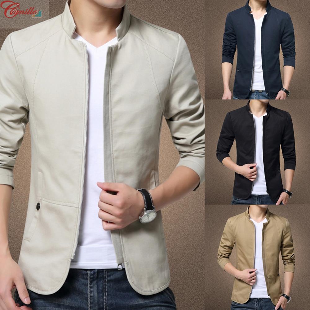 Blazer Casual Masculino Com Gola , Jaqueta , Slim Fit , Negócios , Formal , Zíper