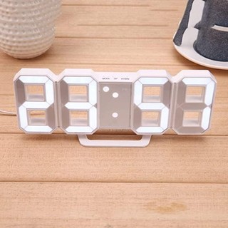 Led 3d Relógio De Parede Digital / Design Moderno Luz Noturna Decoração Relógios / Mesa D…