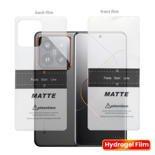 Filme Hidrogel Mate HD Frontal/Traseiro Para Xiaomi 14 13 13T Pro 13 Lite Redmi 12C 13C 5G Nota 13 + Desbloqueio De Impressão Digital Do Protetor De Tela