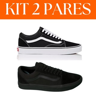 Kit 2 Tênis Casual Feminino e Masculino Old Skool
