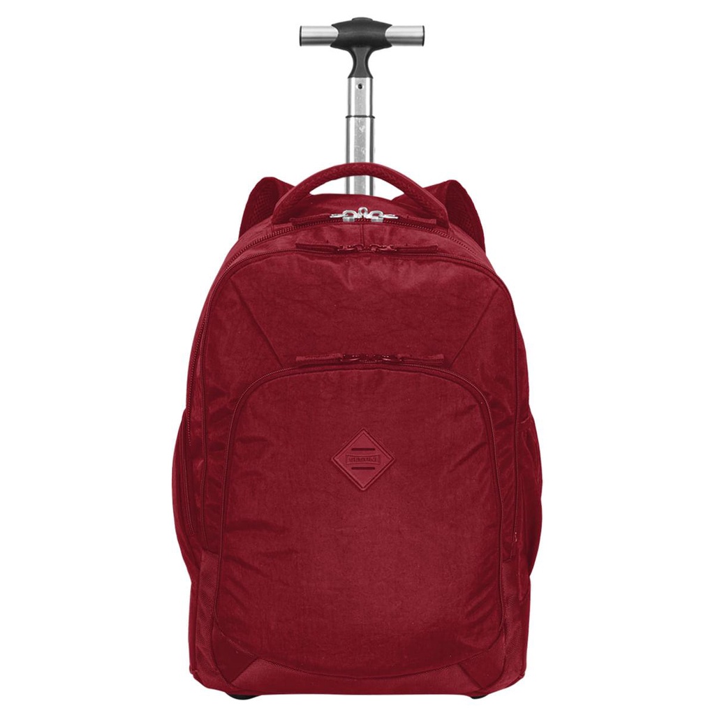 Mochila Carrinho 2 Compartimentos Sestini Rolling Grande Crinkle - Vinho em Oferta na Shopee