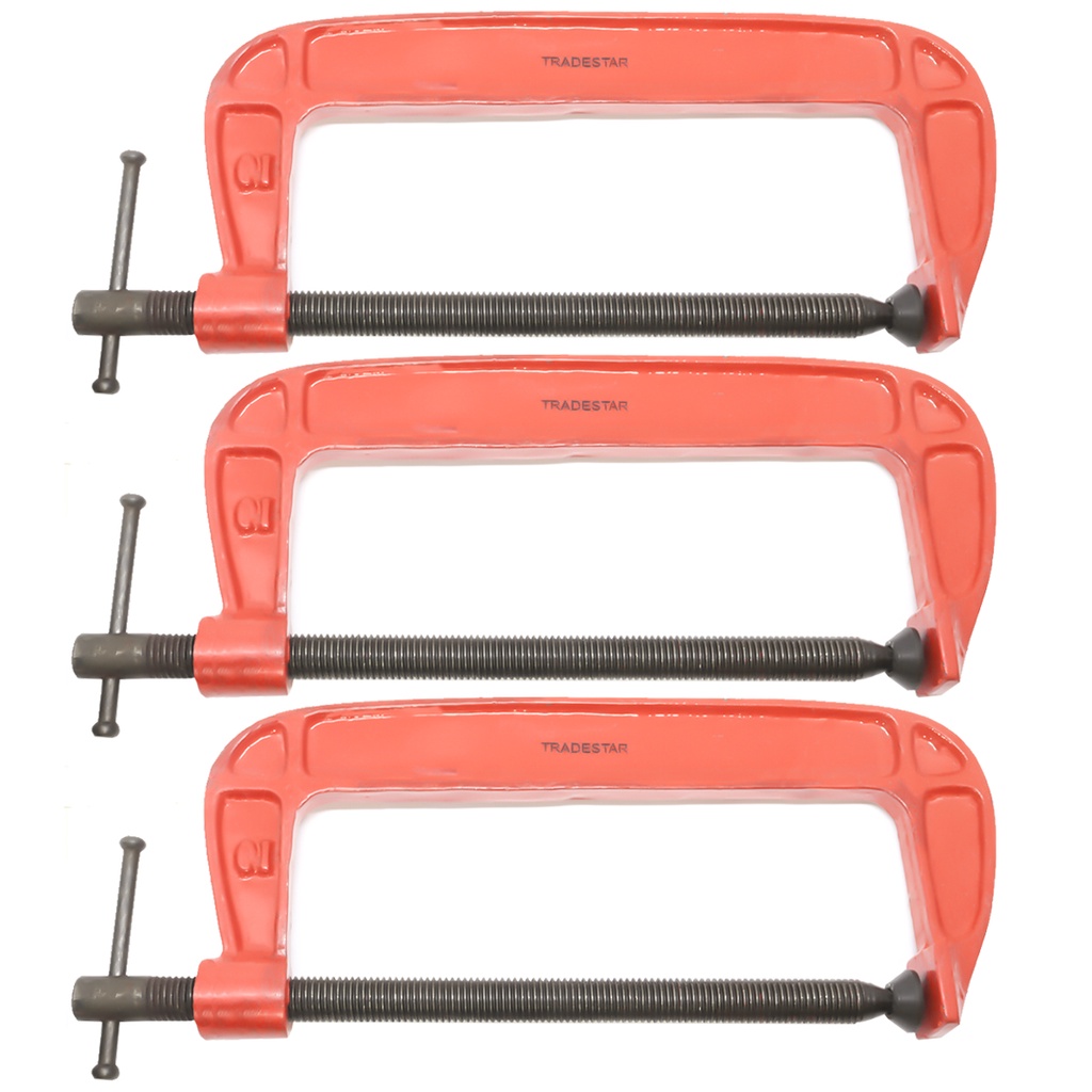 Kit 03 Grampo Sargento Tipo C 10'' Polegadas Tradestar