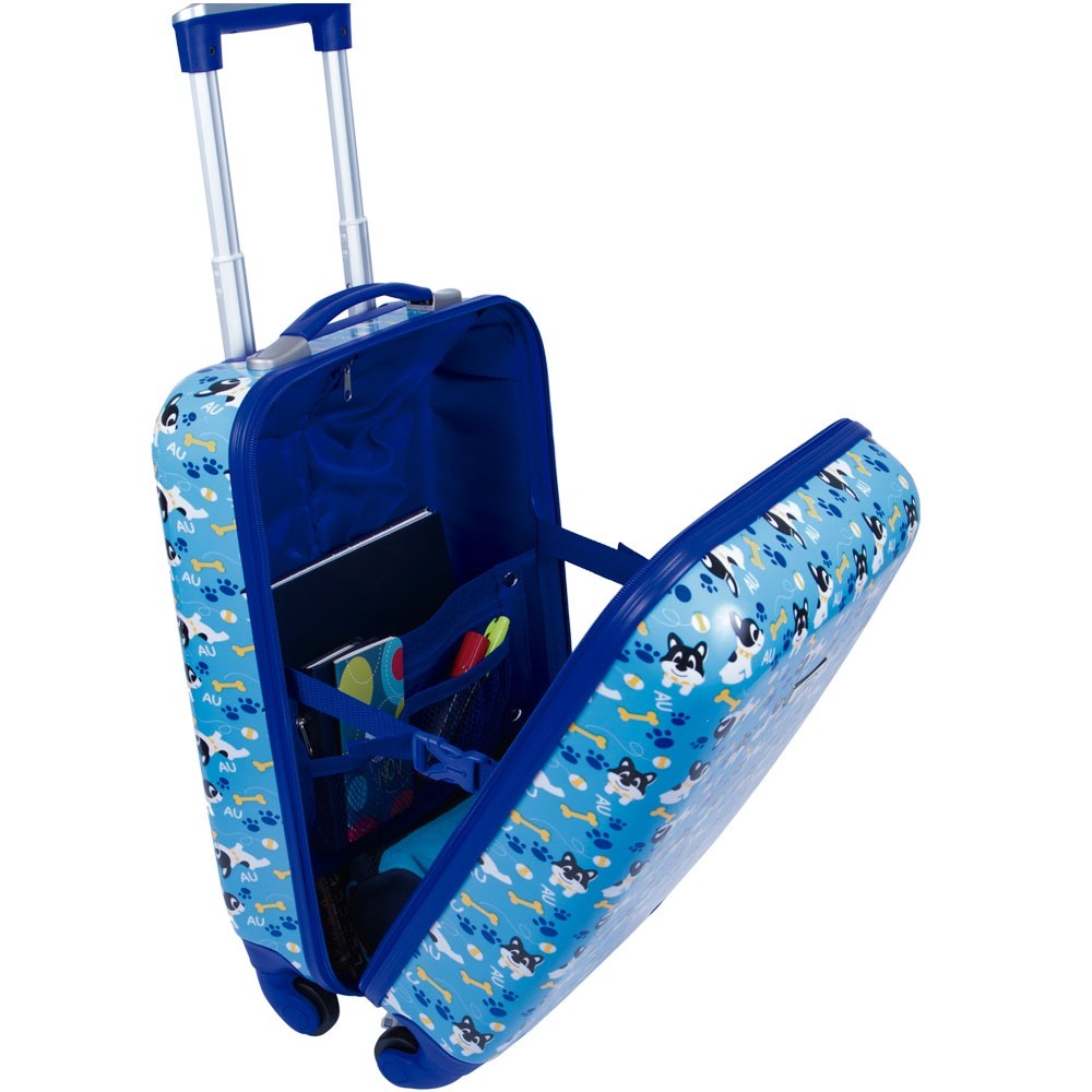 Mala Infantil Escolar Azul Abs Rodinhas 360 Dog Sestini