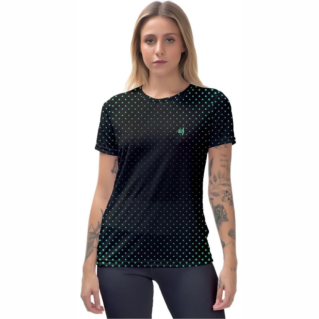 Camiseta Feminina Blusa Fitness Academia Caminhada Dry Fit Protecao UV Treino Corrida Musculacao