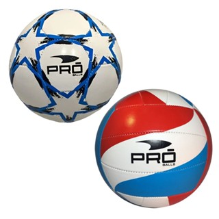 Kit Bola de Vôlei + Bola de Futebol Pró Balls Cores Sortidas em Oferta na Shopee