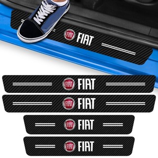 Kit 4 Peças Adesivo Soleira de Porta Carro Modelo Fiat Proteção Fibra de Carbono Anti Arranhões em Oferta na Shopee