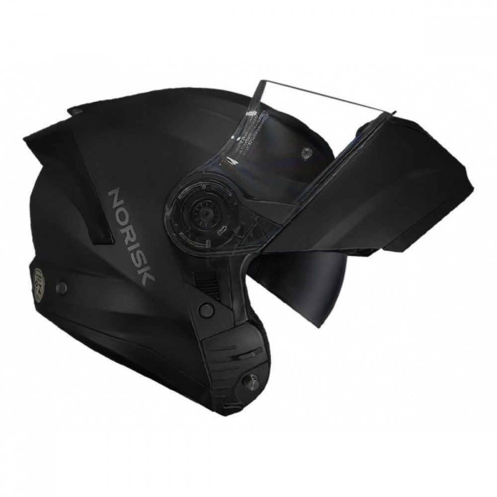 Capacete Moto Robocop Escamoteável Norisk Force 2 Preto Fosco Articulado C/ Óculos E Selo Inmetro