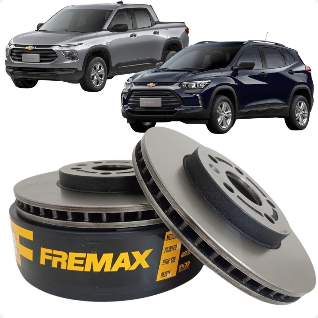 Par Disco Freio Dianteiro Montana Tracker 1.0 1.2 Turbo Flex Fremax em Oferta na Shopee