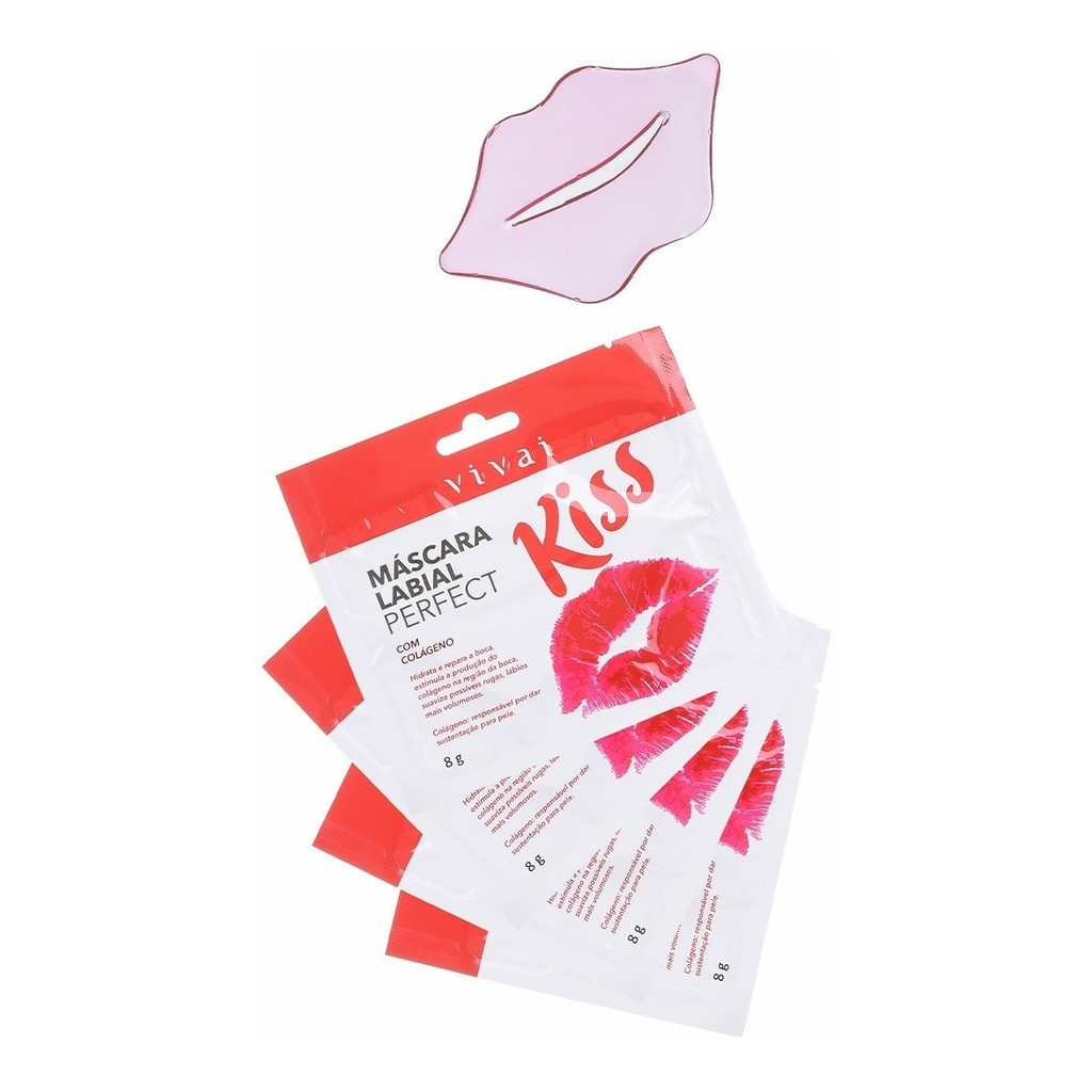 Mascaras Hidratante Labial Com Colágeno Boca Perfect Kiss Vivai