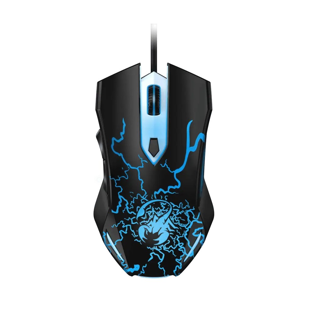 Mouse Gamer USB com fio e Iluminação LED RGB 2000Dpi 6 Botões Genius - Scorpion Spear