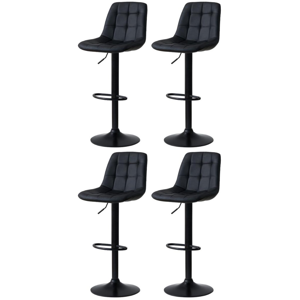 Kit 4 Banqueta Alta Elegance Estofada com Base Giratória e Regulagem de Altura em Oferta na Shopee