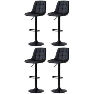 Kit 4 Banqueta Alta Elegance Estofada com Base Giratória e Regulagem de Altura em Oferta na Shopee