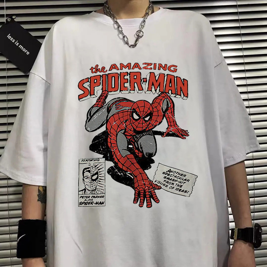 Camiseta Camisa The Amazing Spider Man Homem Aranha Dos Quadrinhos Várias Cores Camisa 100% Algodão
