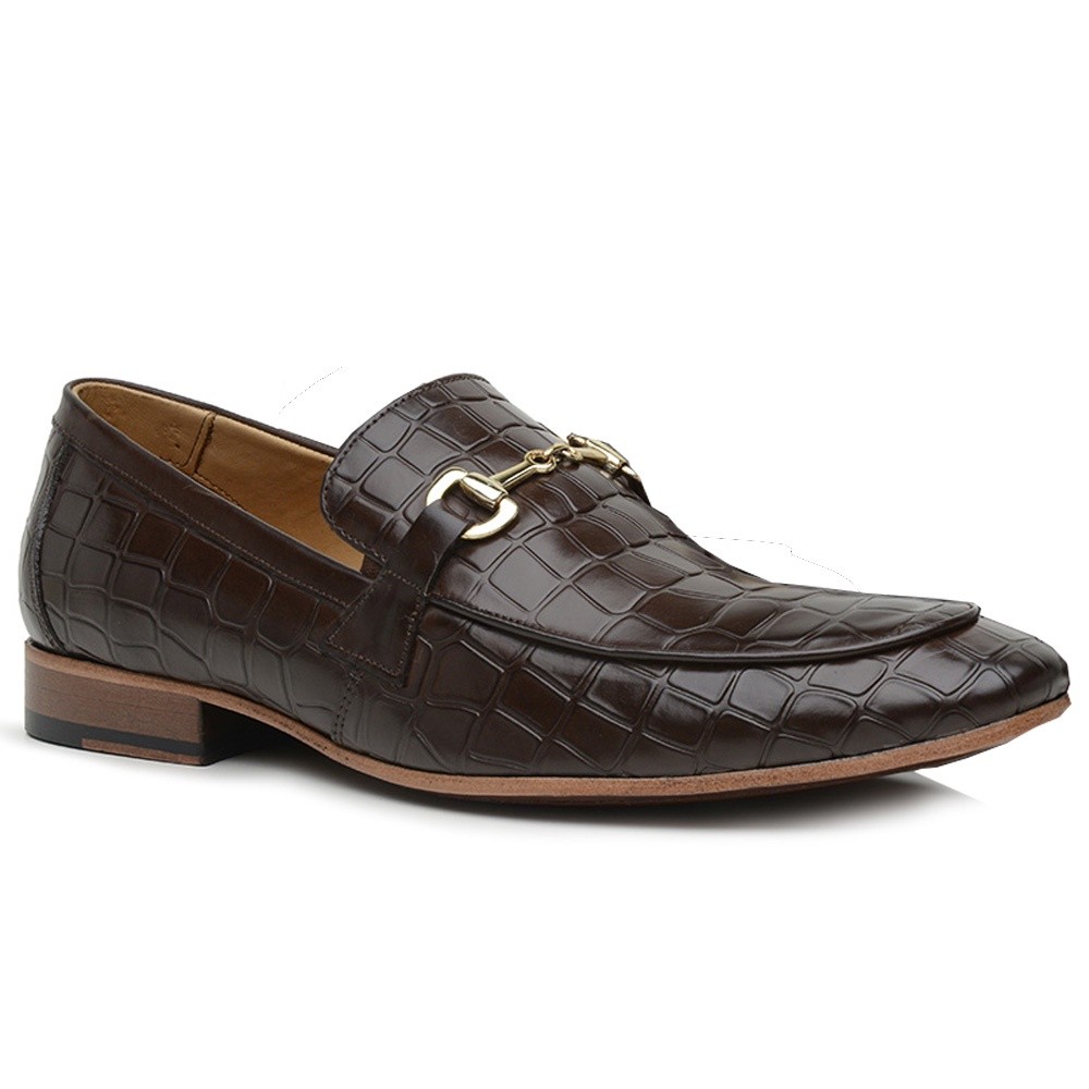 58850TW-Sapato Social Masculino feito a mão em couro Loafer premium 58850