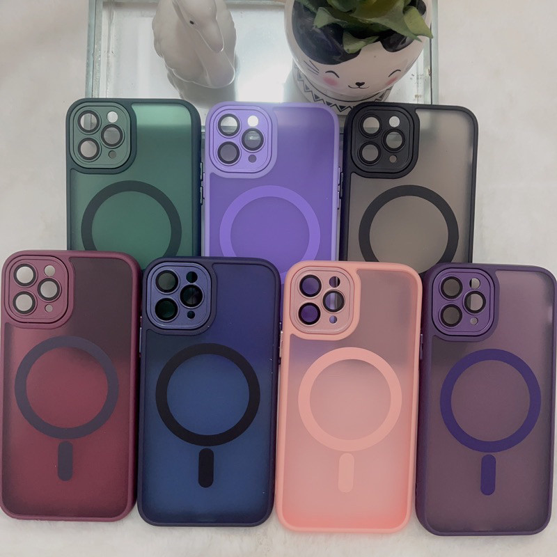 Capa Capinha Case Apple iPhone com MagSafe Magnético Fosco Translúcido com Prote