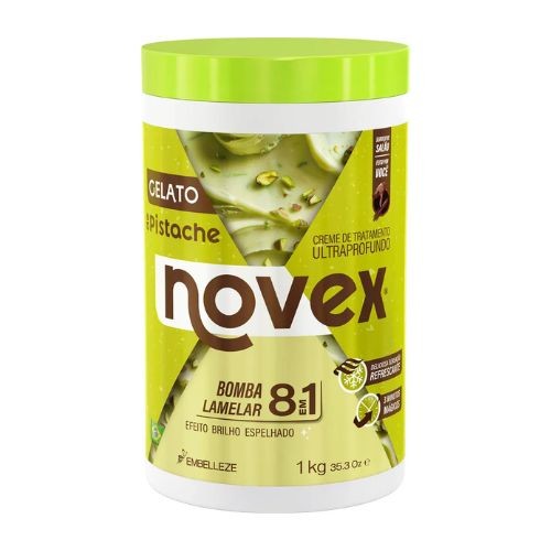 Novex 1kg Creme de Tratamento 8 em 1 Gelato de Pistache Embelleze