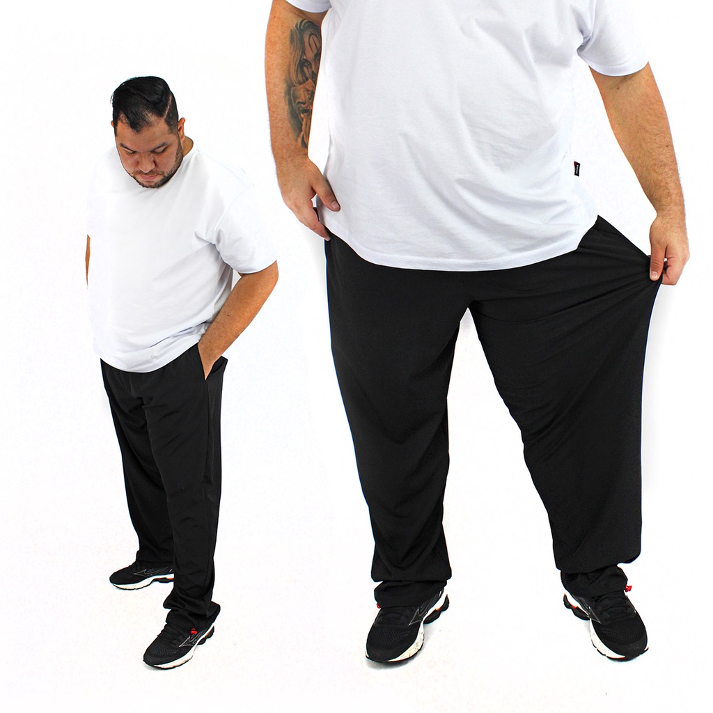 Calça Plus Size G5 G6 G7 G8 Tactel C/ Elastano Leve Flexível Cos elástico Uniforme Passeio Academia
