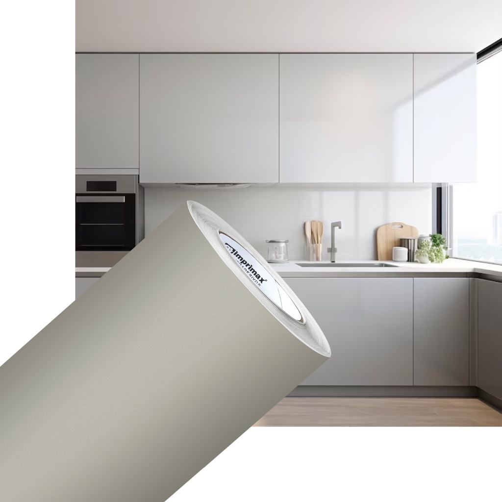 Adesivo Vinil Jateado Opaco Cinza Glacial Decorar Móveis 3m