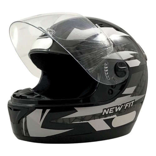 Capacete Moto Ebf New Fit Control Fechado Com Narigueira
