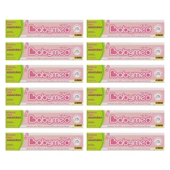 Kit 12 Pomadas Para Prevenção De Assaduras Babymed Rosa 45g