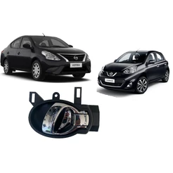 Maçaneta Interna Nissan March Versa 2011 2012 2013 Ate 2016 Cromada