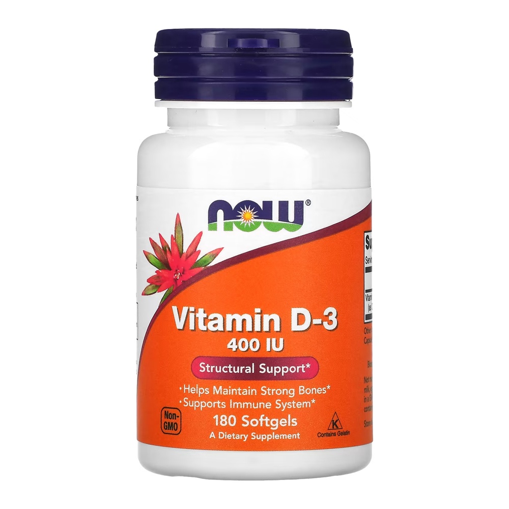 Vitamina D-3 Now Foods 400 IU 180 Caps Softgels em Oferta na Shopee