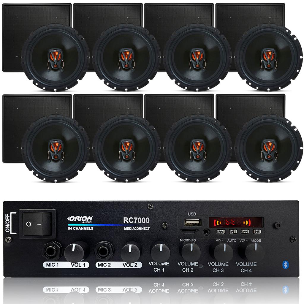 Kit 8 Caixas Jbl Embutir Preta Som Ambiente Bluetooth 4 Ch em Oferta na Shopee