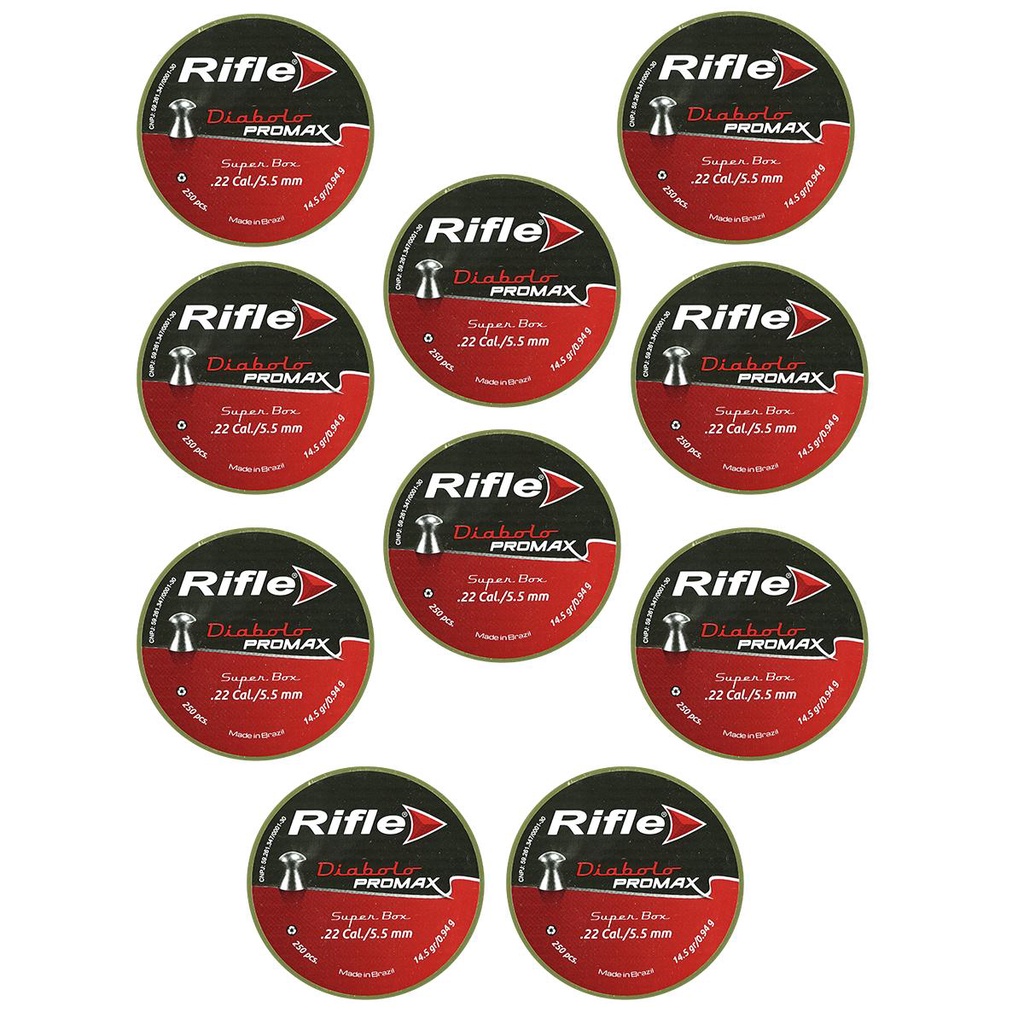 10un Chumbinho 5.5mm Rifle Diabolo Promax - 250un