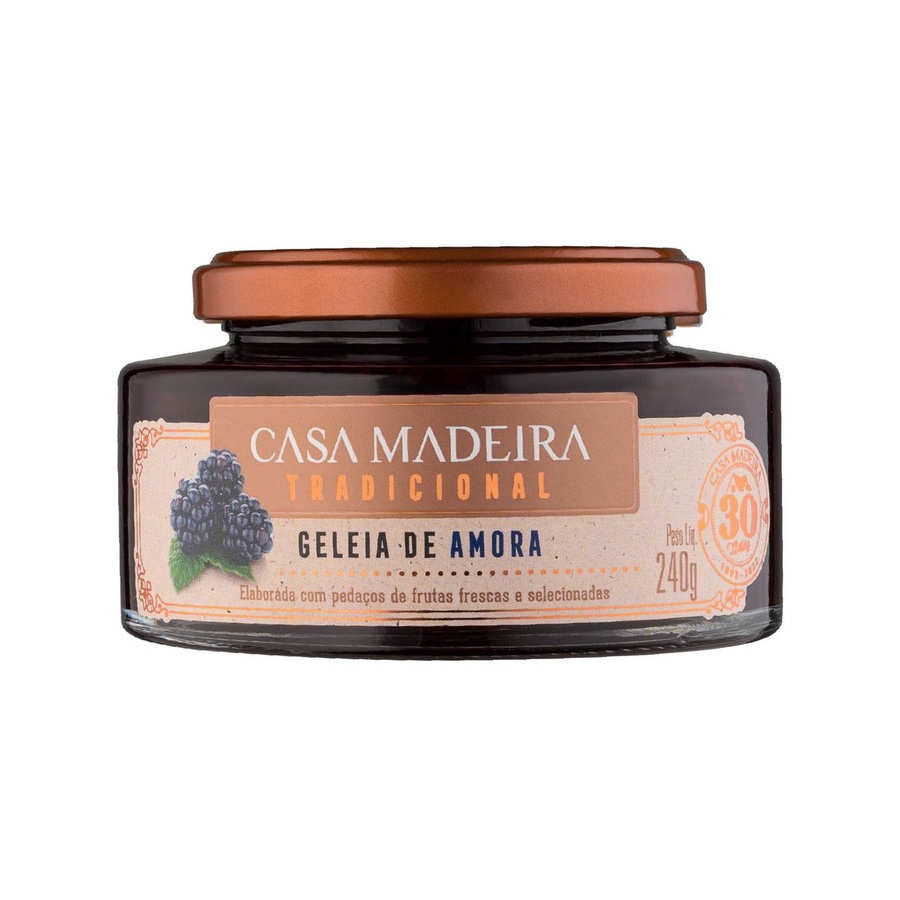 GELEIA GOURMET CASA MADEIRA DE AMORA C/ PEDACOS 240G em Oferta na Shopee
