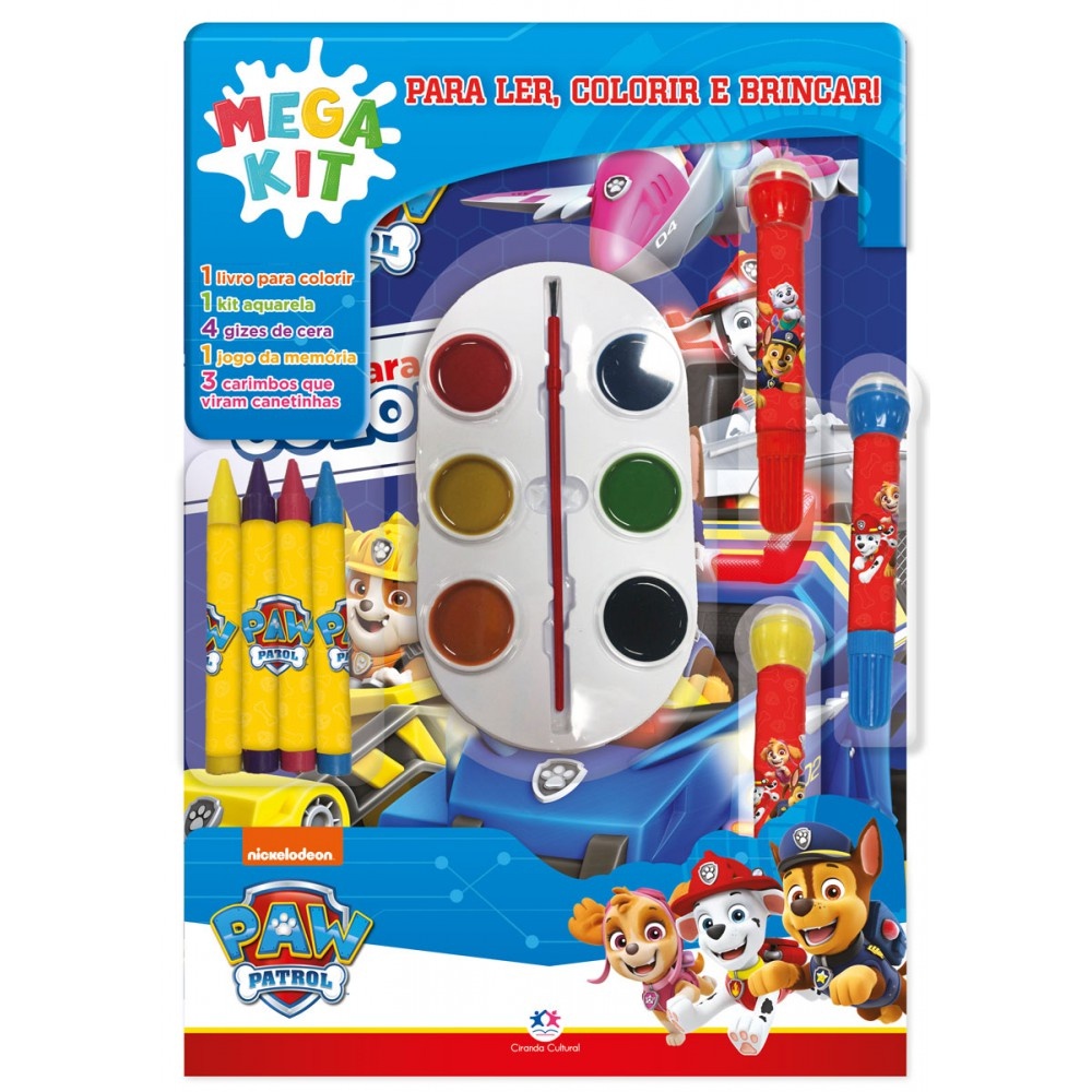 Livro Patrulha Canina - Ler, colorir e brincar em Oferta na Shopee
