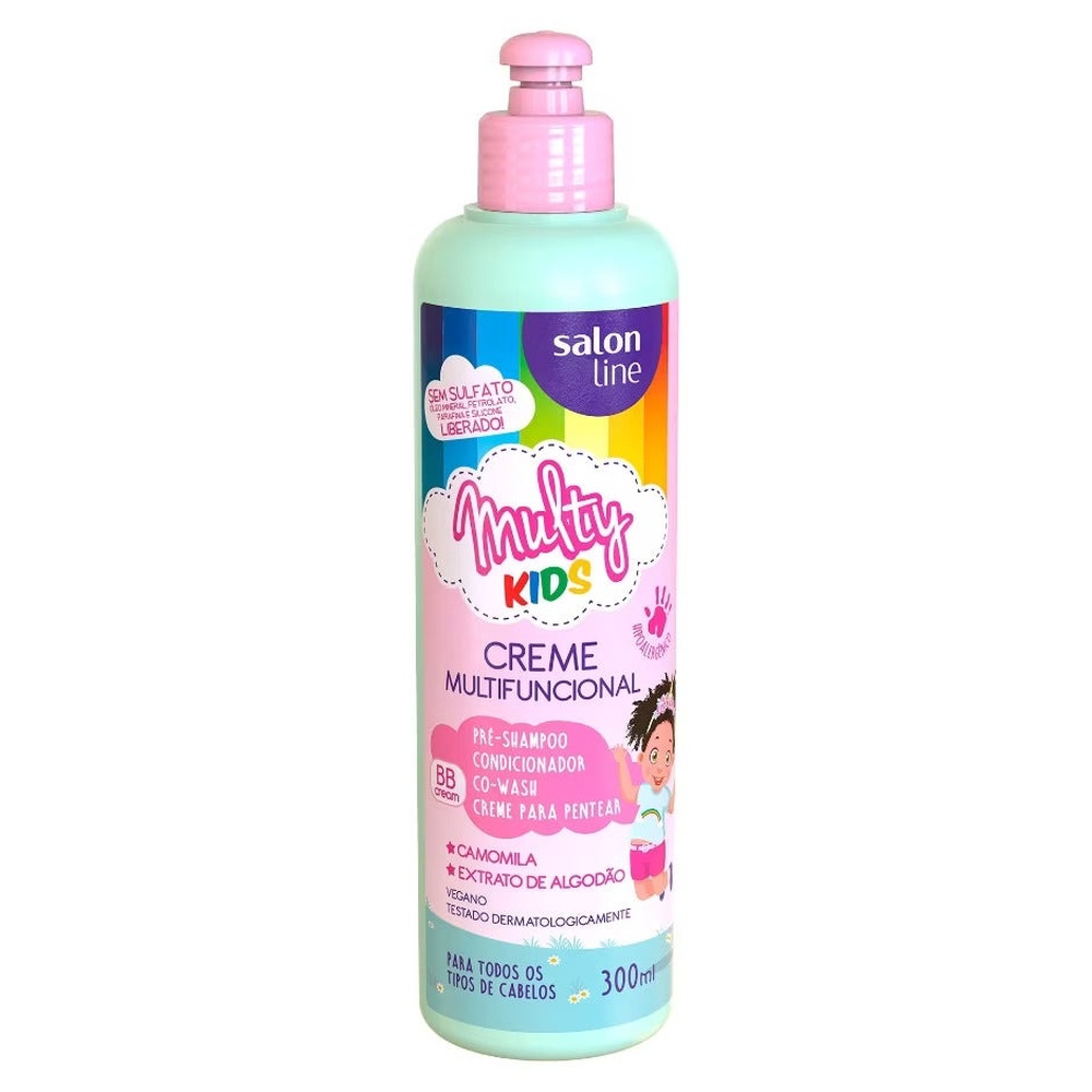 Creme Multifuncional Infantil Salon Line Multy Kids 300Ml em Oferta na Shopee