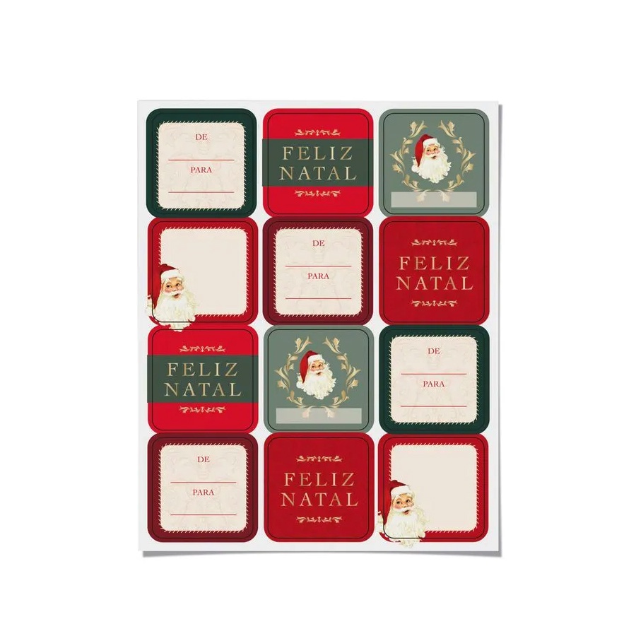 Cartela Adesiva - Noel Vitoriano - 24 unidades - Cromus - Rizzo - Stationery