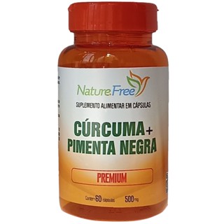 Cúrcuma + Pimenta Negra Premium 60 Cápsulas 500mg - Propriedades anti-inflamatórias!