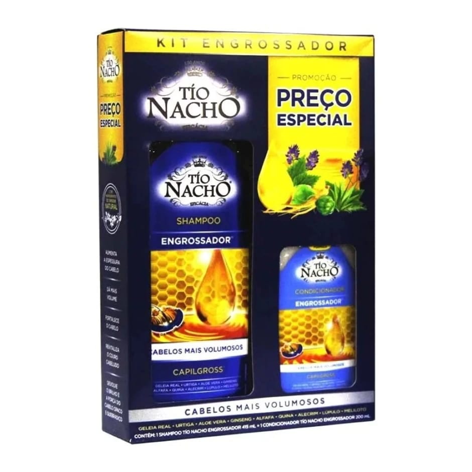 Kit Tio Nacho Engrossador Shampoo 415ml Condicionador 200ml