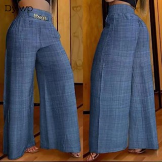 Calças Wide Leg Feminina Plus Size Com Cintura Alta De Streetwear