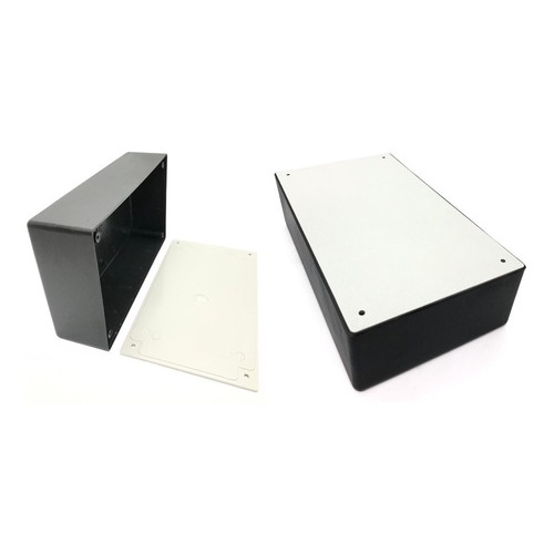 Caixa Plastica Patola Pb119/2 Preta  A.52mm X L.112mm X Cp.191mm Montagem Circuito Eletrônico