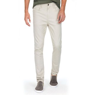 Calça Masculina Sarja Slim Amaciada Polo Wear Bege Claro