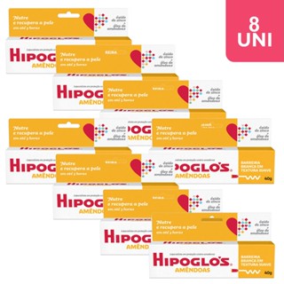 Kit 08 Unidades Hipoglós Amêndoas Creme Preventivo De Assaduras, 40G