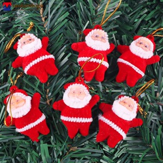 6pcs/set Mini Papai Noel Boneca De Natal Pingentes De Árvore Pendurados Ornamentos Ano Novo Decoração Da Festa F4I9
