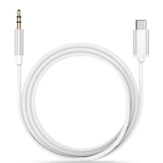 Cabo Auxiliar Tipo C Macho P2 3.5mm 1 Metro Branco