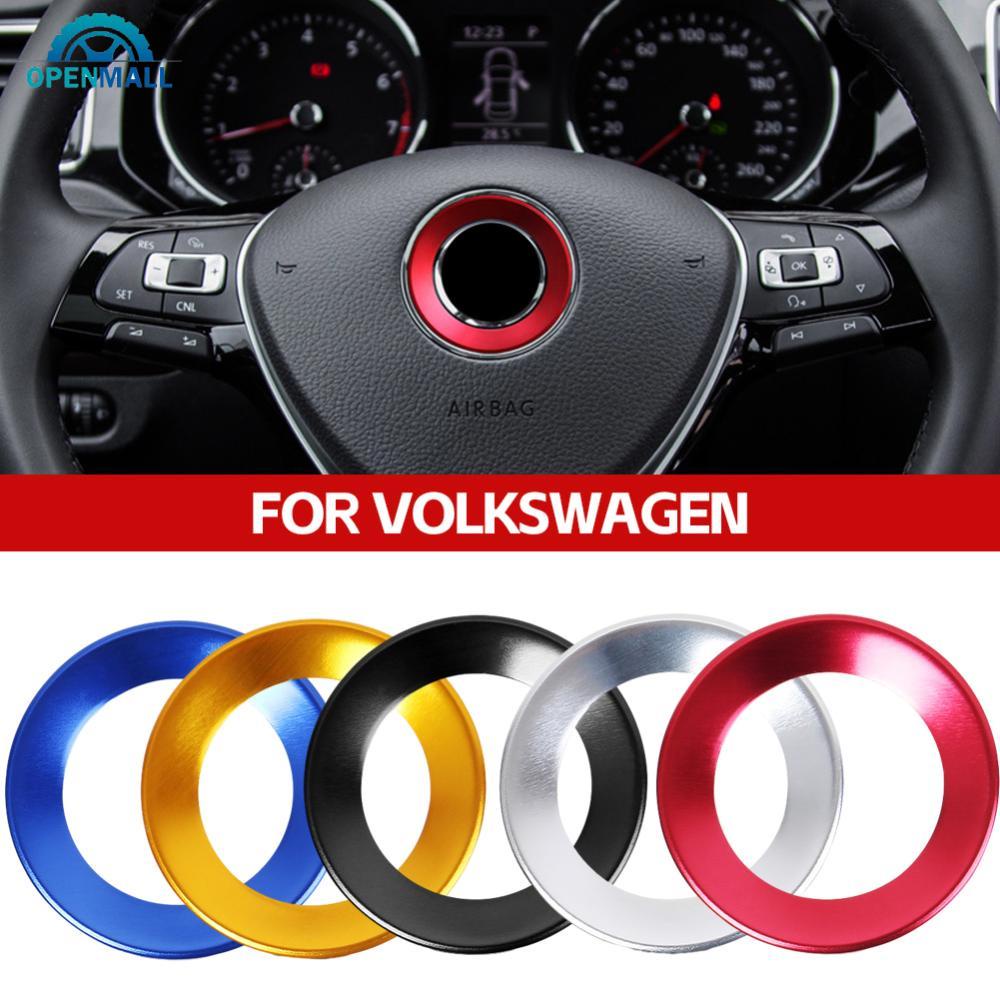 OPENMALL Carro Interior Do Volante Emblema Decorativo Anel De Estilo Para Volkswagen VW Golf 4 5 Polo Jetta Mk6 Capas De Acessórios C6R4 em Oferta na Shopee