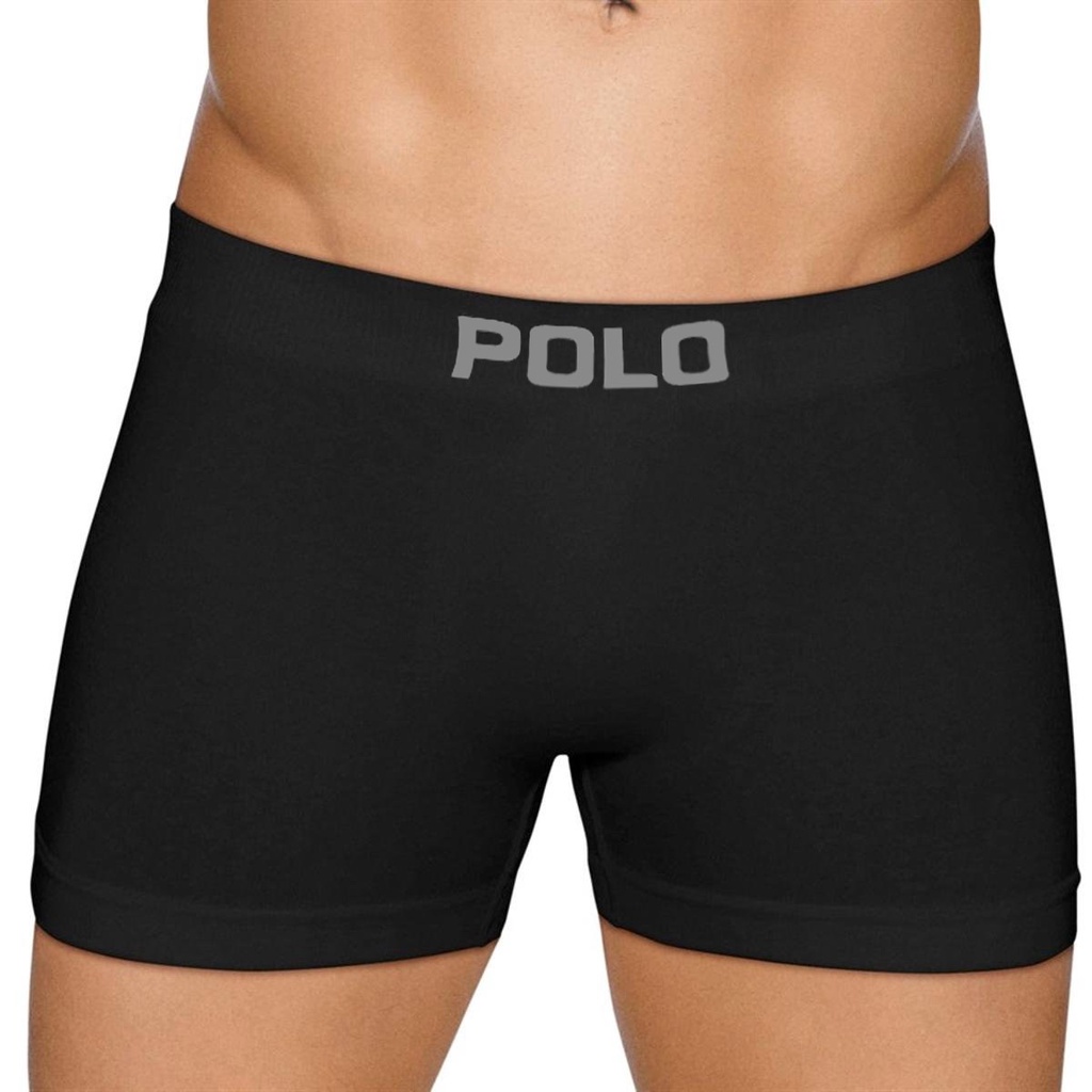 Kit C/2 Cuecas Boxer Polo 781 Algodão Masculina / Preto em Oferta na Shopee