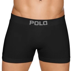 Kit C/2 Cuecas Boxer Polo 781 Algodão Masculina / Preto